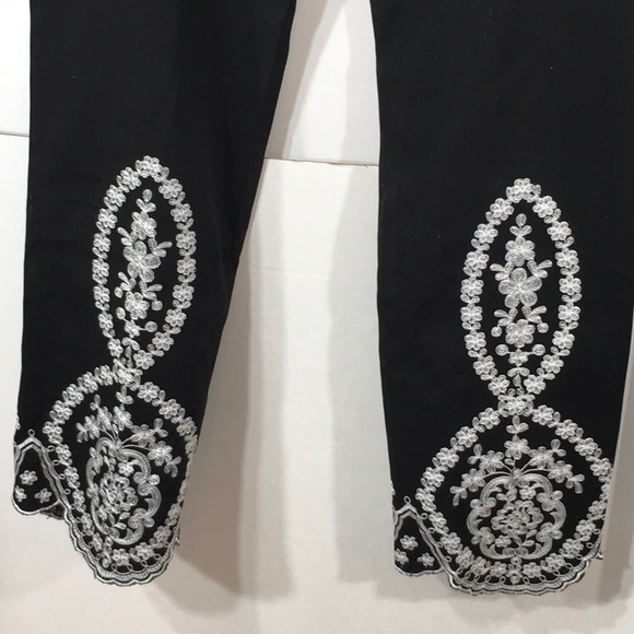 Mishca black embroidered pants - Picture 1 of 6